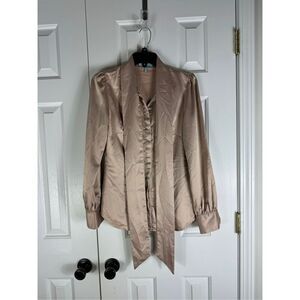 Hawes & Curtis Fitted Womens Silk Blouse Size 12